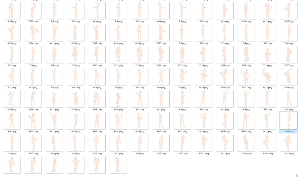 【トレス素材】女の子立ち姿ポーズ集2【商用利用可】