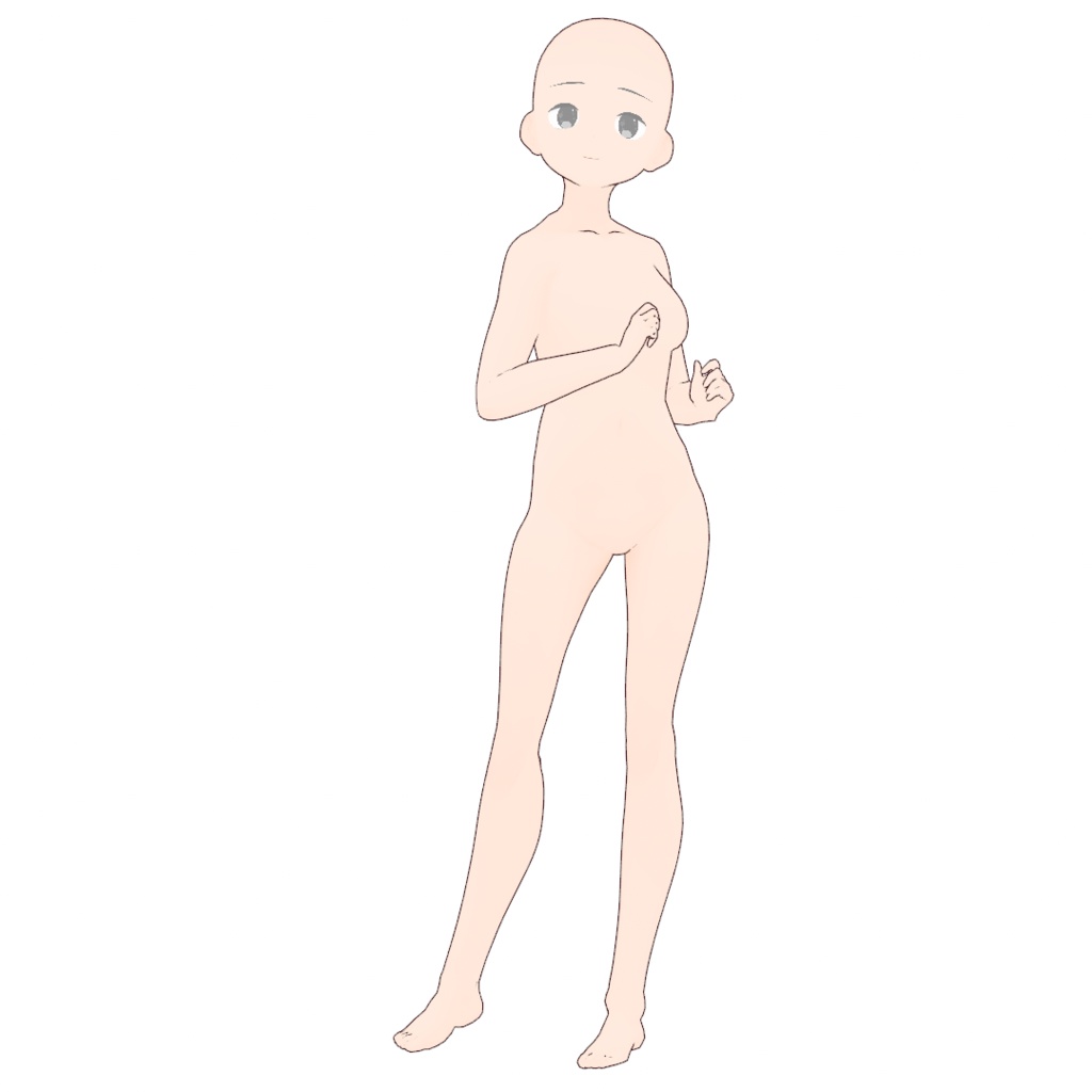 【トレス素材】女の子立ち姿ポーズ集2【商用利用可】