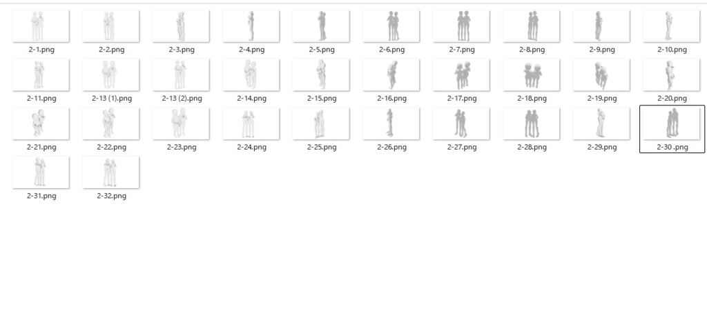 【トレス素材】仲良し女の子2人のポーズ集【商用利用可】