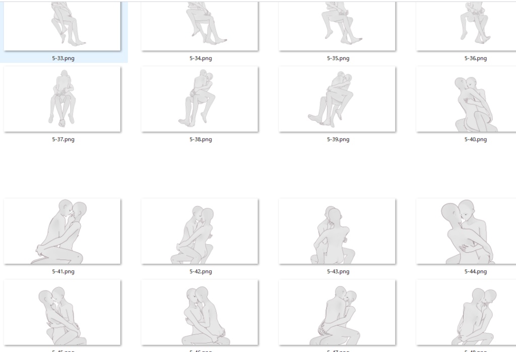 【トレス素材】BL風ポーズ③【商用可】