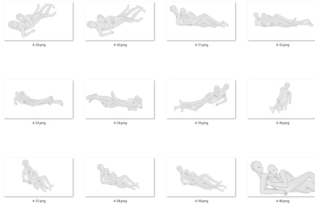 【トレス素材】BL風ポーズ③【商用可】