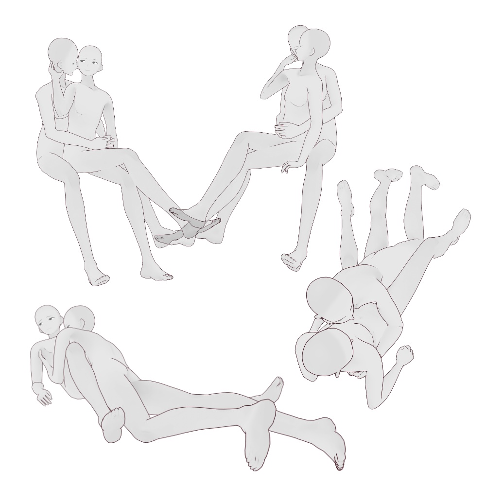 【トレス素材】BL風ポーズ③【商用可】