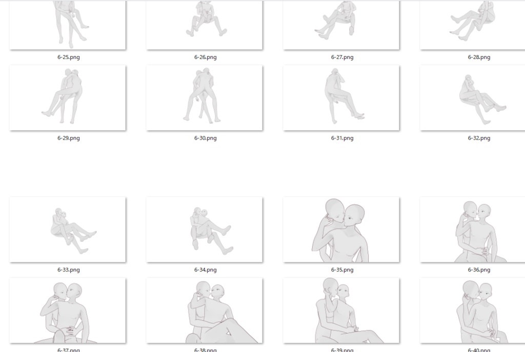 【トレス素材】BL風ポーズ③【商用可】