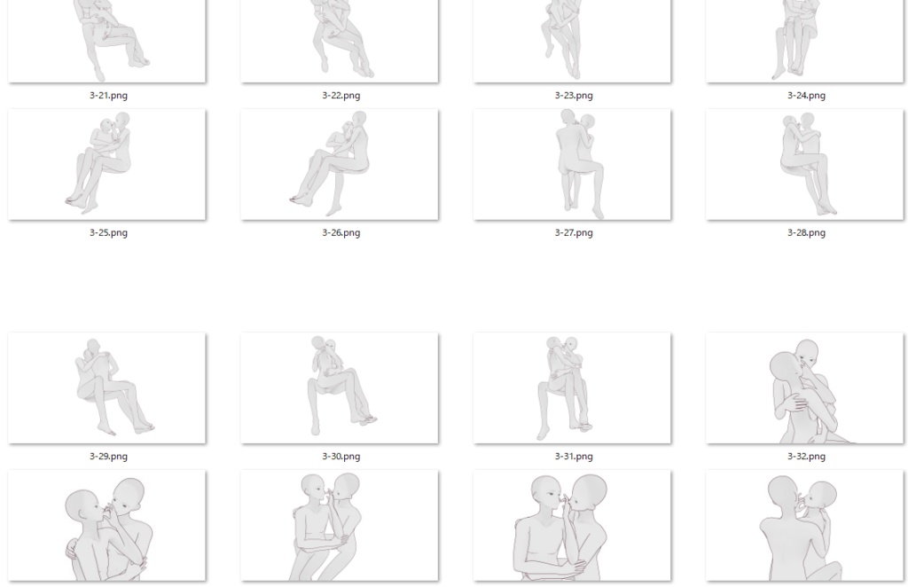 【トレス素材】BL風ポーズ③【商用可】