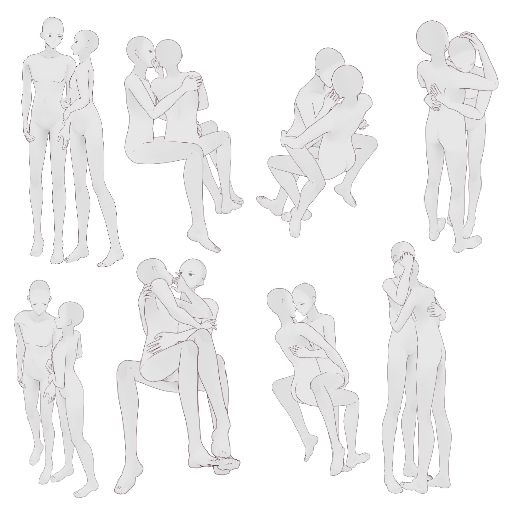 【トレス素材】BL風ポーズ③【商用可】