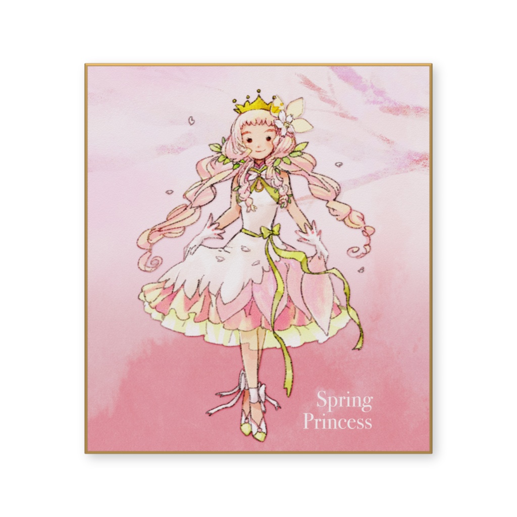 色紙「春のプリンセス」