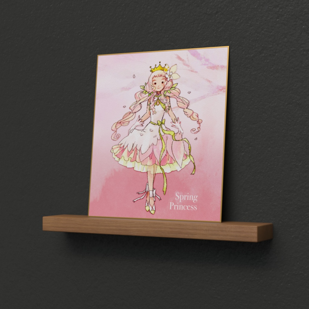 色紙「春のプリンセス」