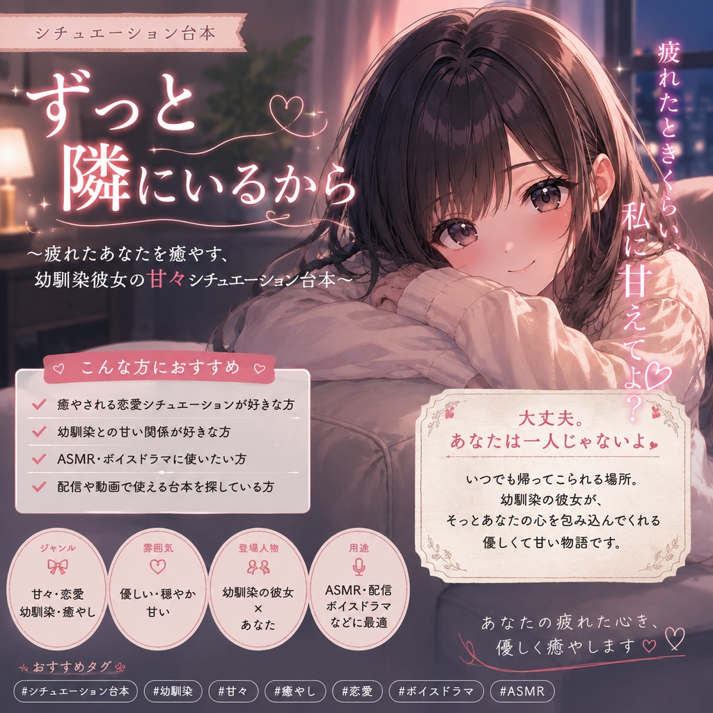 『ずっと隣にいるから』 ～疲れたあなたを癒やす、幼馴染彼女の甘々シチュエーション台本～
