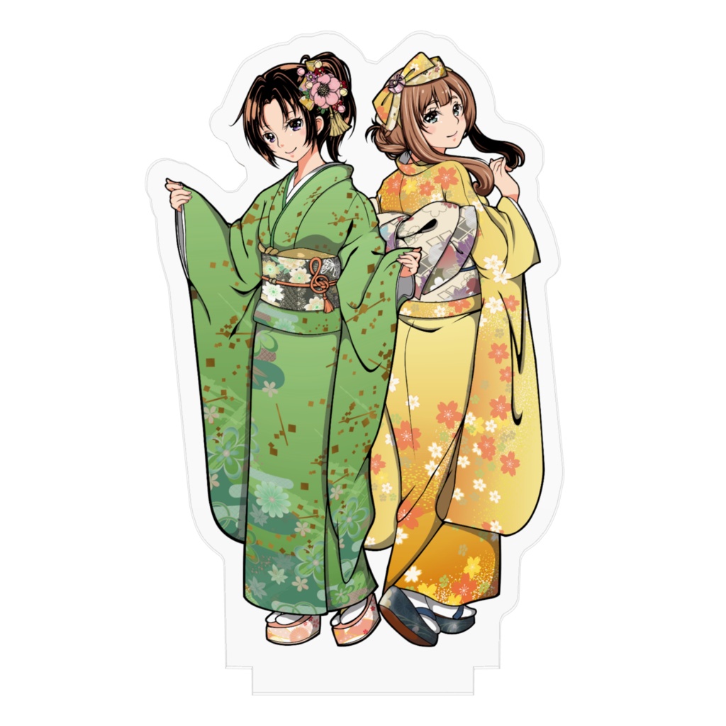 なかよし川振袖姿アクリルフィギュア