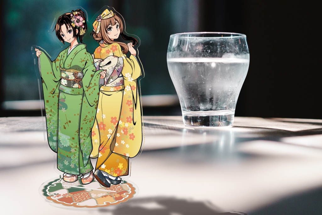 なかよし川振袖姿アクリルフィギュア