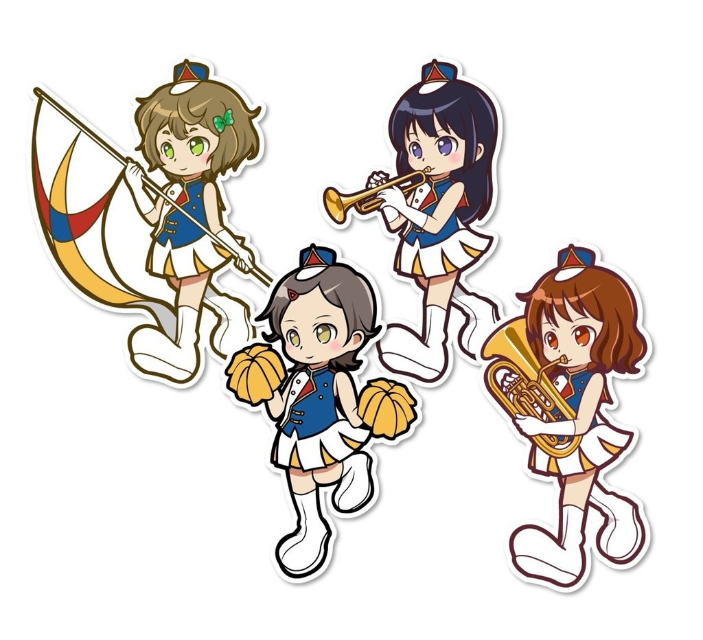 サンフェス 1期 デフォルメキャラ防水ステッカー 和装屋 Booth