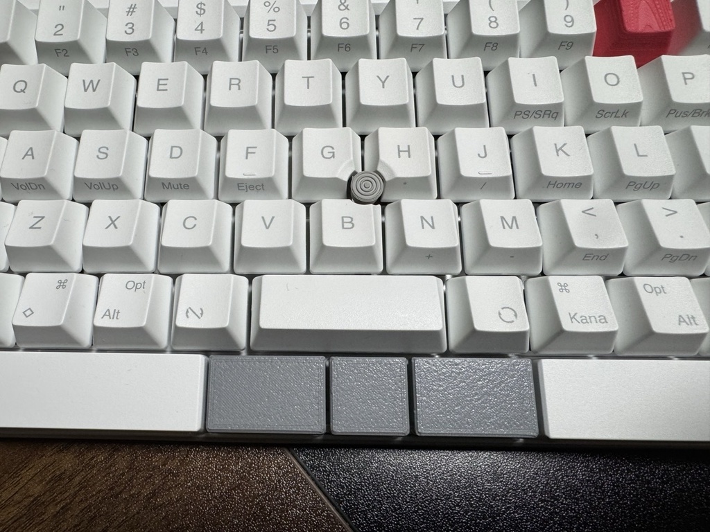 HHKB Studio互換 ハンドメイド マウスキートップ キーキャップ 左右中央3個セット