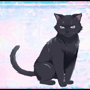 黑猫ペットVTS動的플러그인/Live2D/ライブストリーミング/素材/ライブストリーミングリソース
