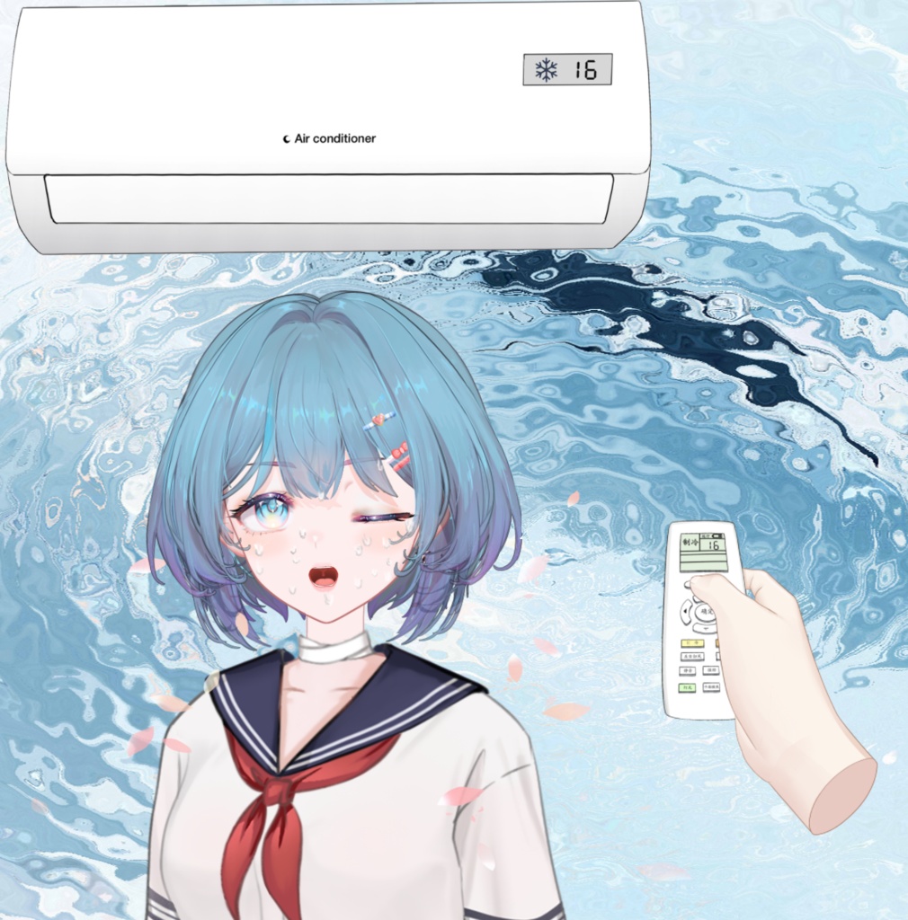 エアコンスイッチ用アドオン - サウンド付き / Live2D / 配信 / 素材 / ストリーミング用アセット