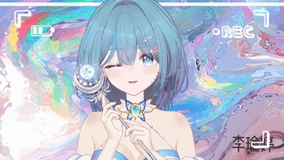 手に月の scepter を持つジェスチャー /Live2D /Stream / Material /Streaming Assets