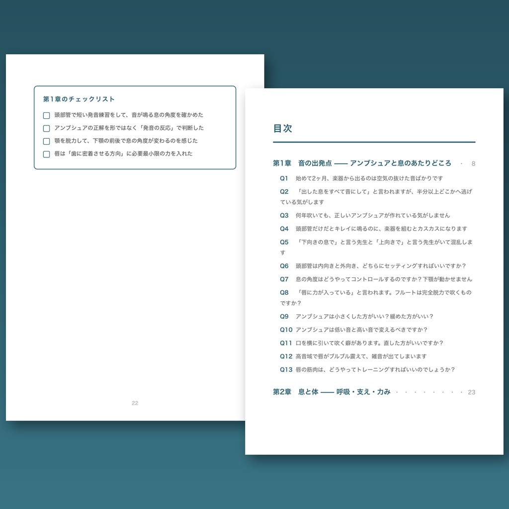 フルート上達Q&Aライブラリー Vol.1「音作り編」― いい音に近づくための69の疑問と答え【PDF・90ページ】