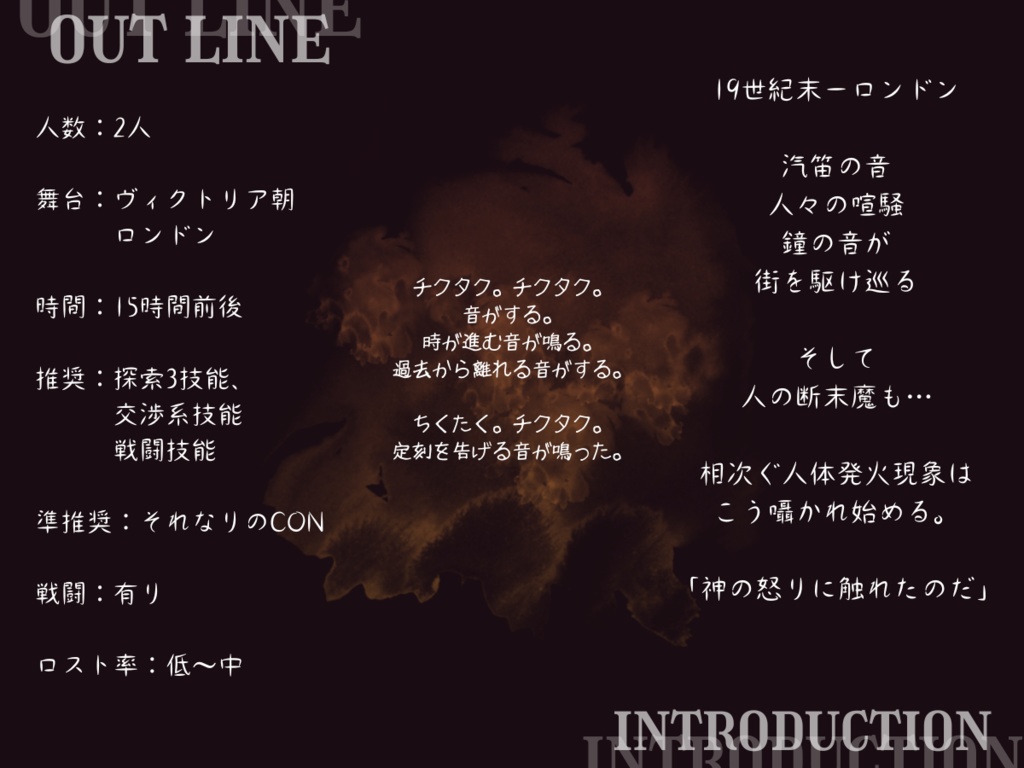 「千苦詑求」CoC6版/ガスライトシナリオ