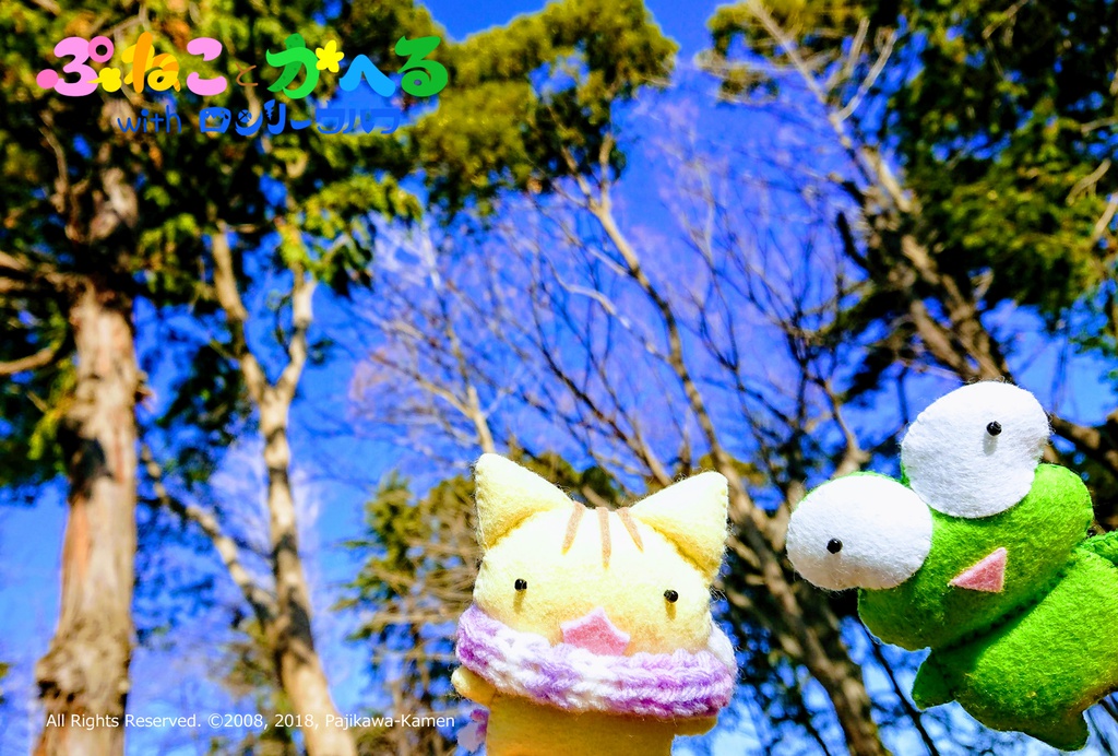 ぷねことかへるぬいぐるみ(手編みのマフラー付きv)