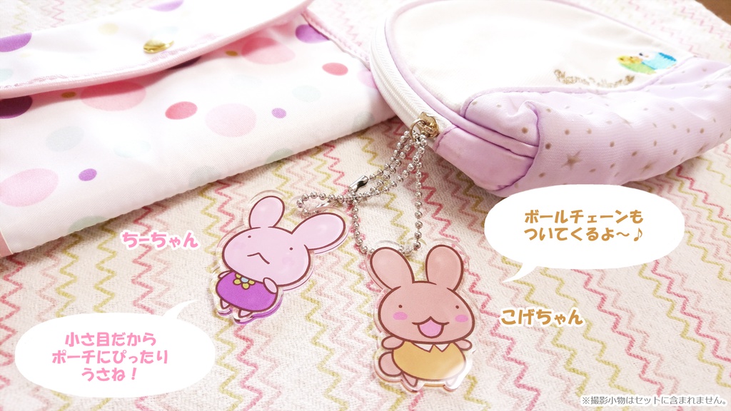 ぷねこの小さなアクリルキーホルダーセットv