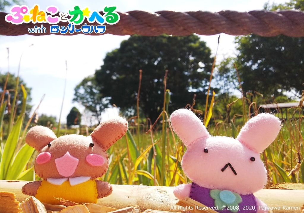 ちーちゃんとこげちゃんぬいぐるみ(イチゴのクッション付きv)