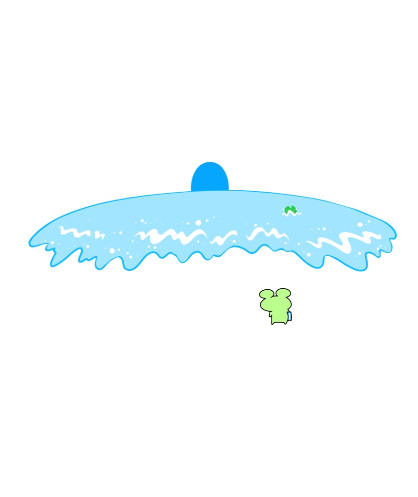 胃の中のかへる両面Tシャツ