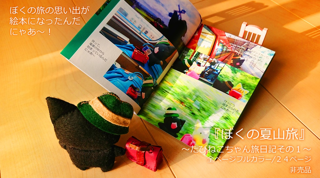 たびねこちゃんぬいぐるみ(限定絵本とハットと旅行カバンつきv)