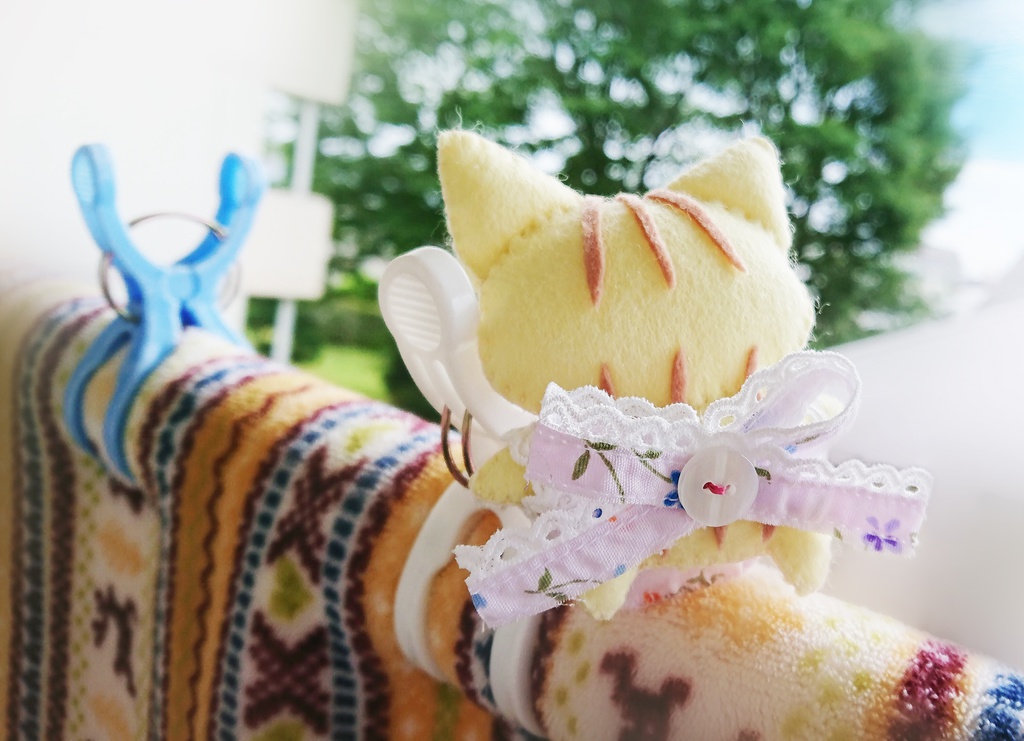 ぷねことかへるぬいぐるみ(フリフリ花柄エプロン付きv)