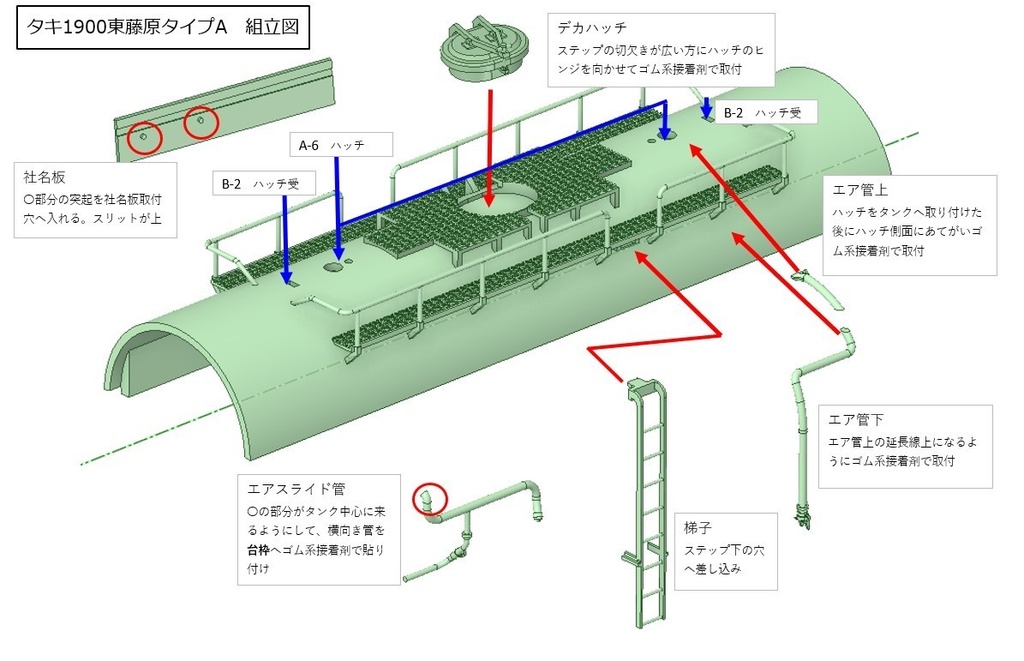 HO タキ1900(東藤原タイプA,B)コンバージョンキット