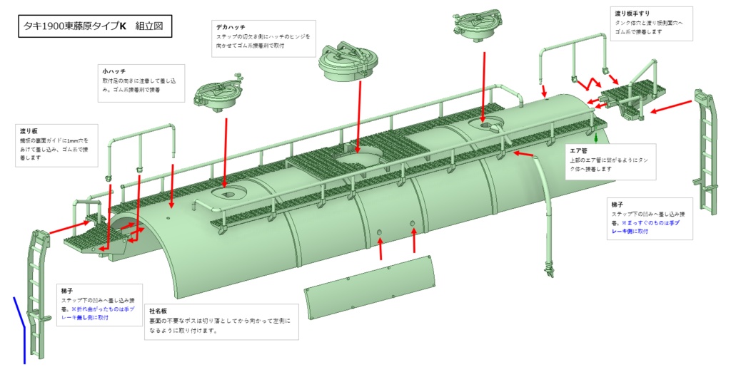 HO タキ1900(東藤原タイプK)コンバージョンキット