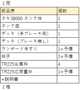 HO タキ38000 組立キット