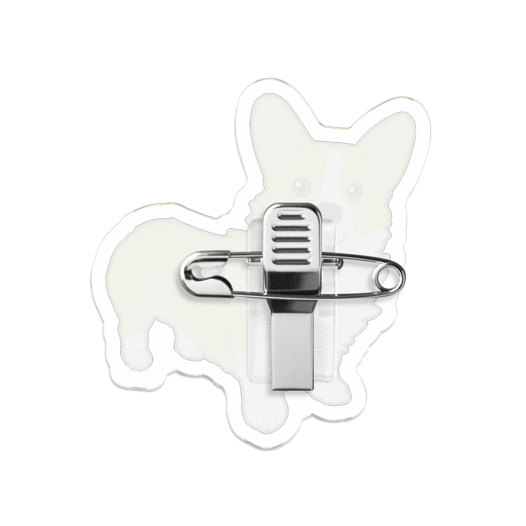 コーギーアクリルバッジ