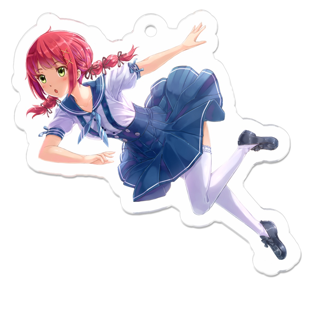 「セーラー赤髪ガール」アクリルキーホルダー