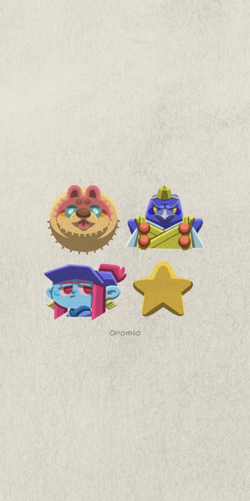 【スマホ壁紙】雷獣・烏天狗・貧乏神・デカラビア