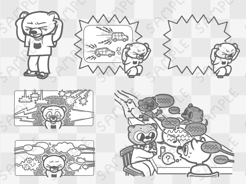 聴覚過敏、困難さの一部#01(白黒)