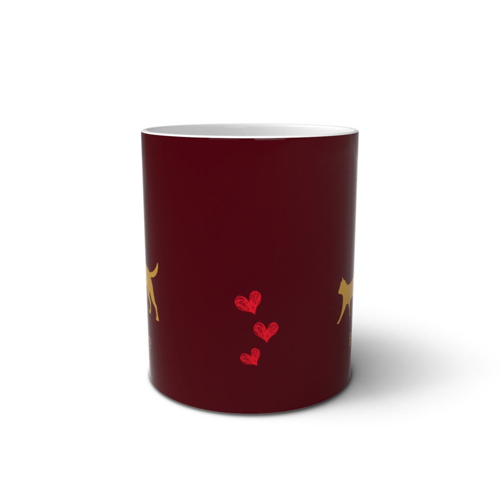 枝浬菰文庫マグカップ紅