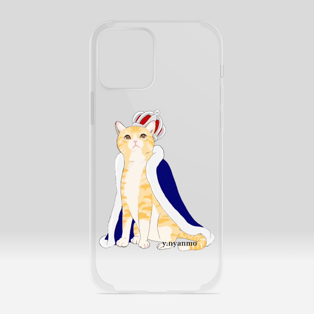 王冠猫　クリアiPhoneケース - iPhone12/12 Pro/12ProMax/ 11 /11Pro