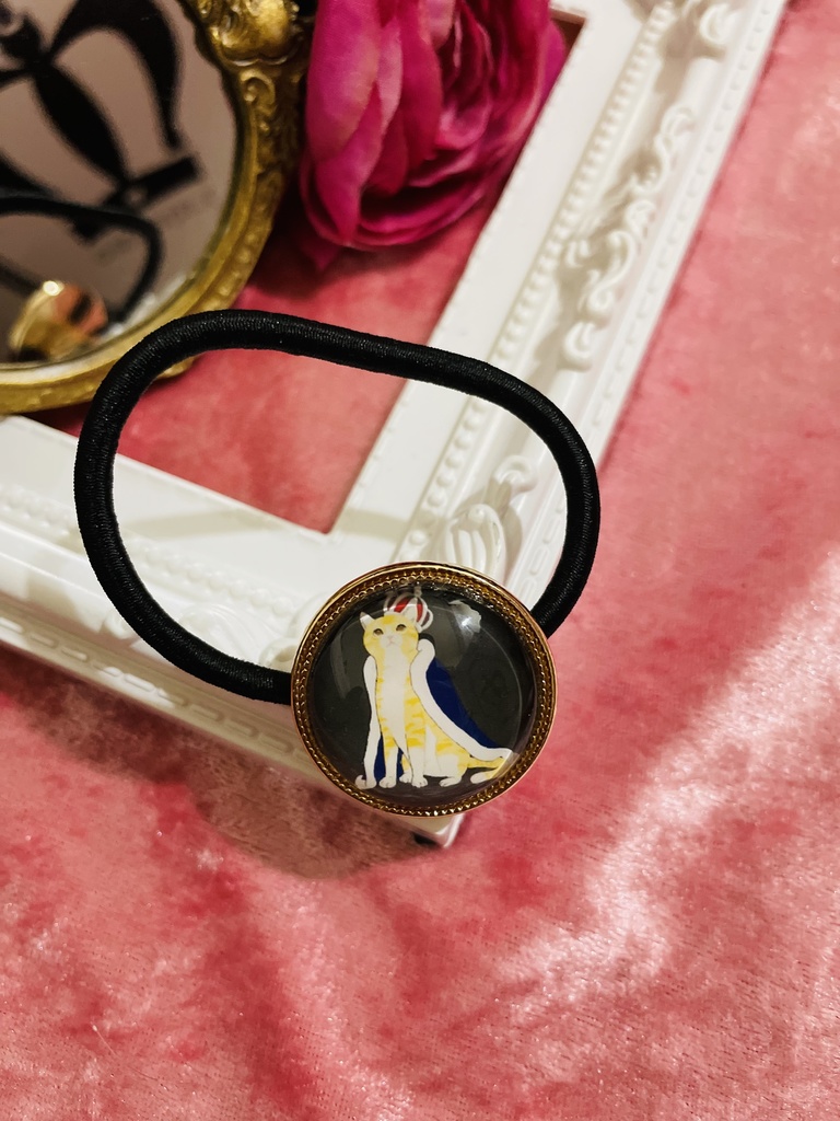 ハンドメイド　猫ヘアゴム　茶トラ