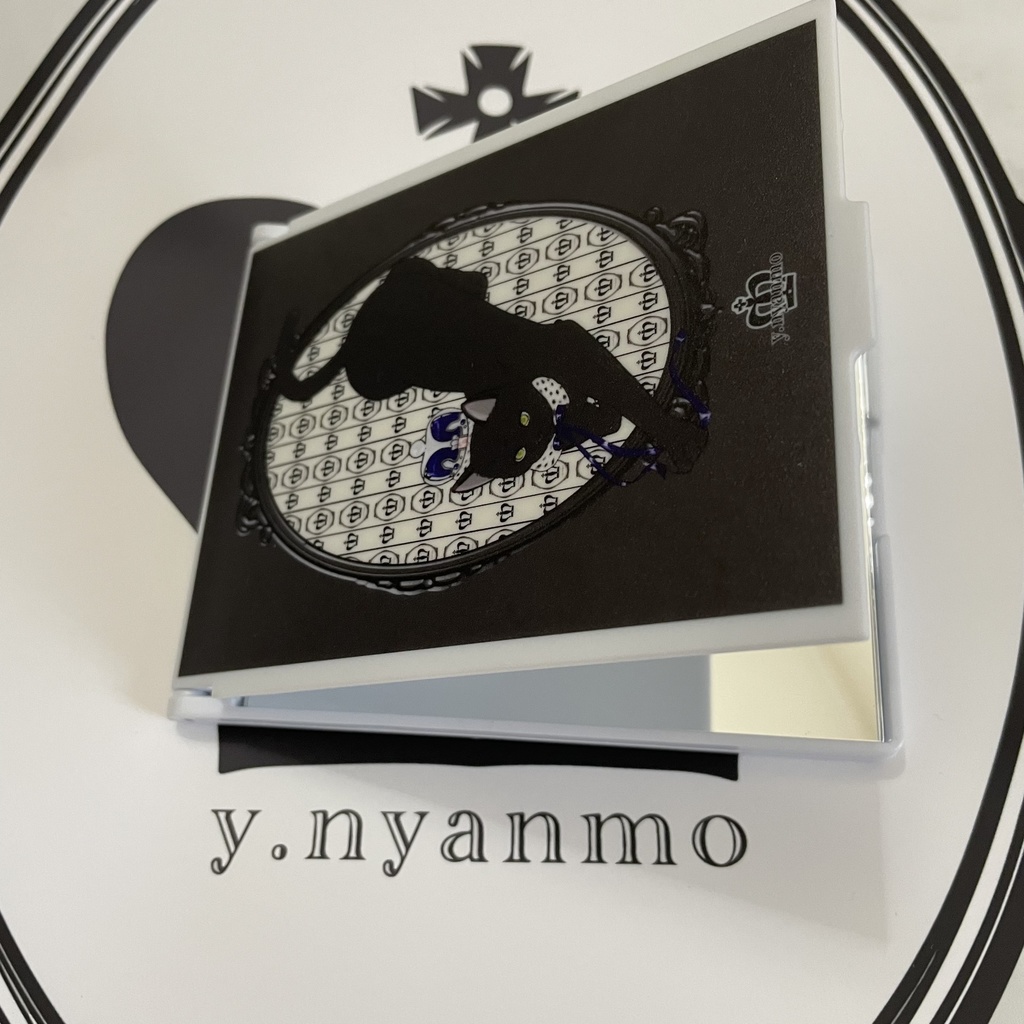 黒猫 スタンドミラー