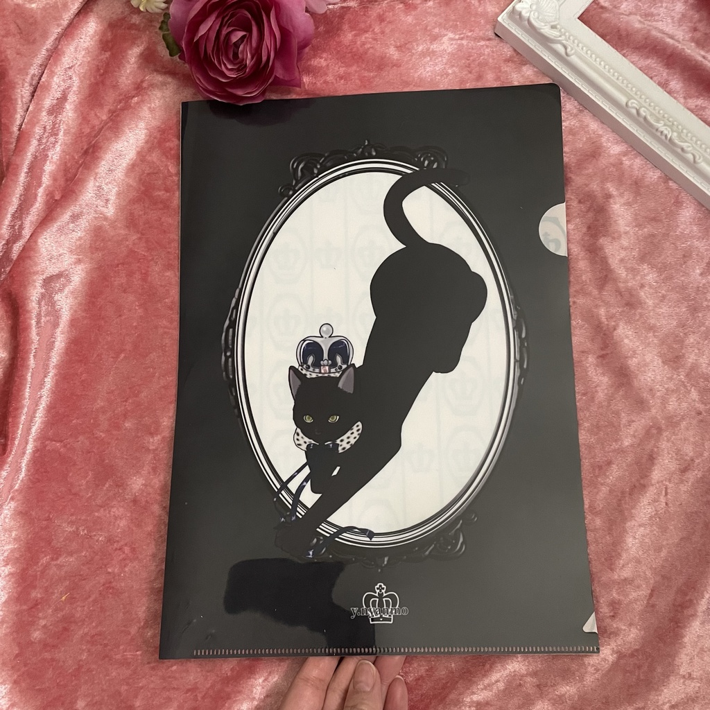 王冠黒猫　A4クリアファイル