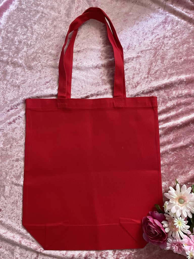 王冠茶トラ猫 トートバッグ レッド