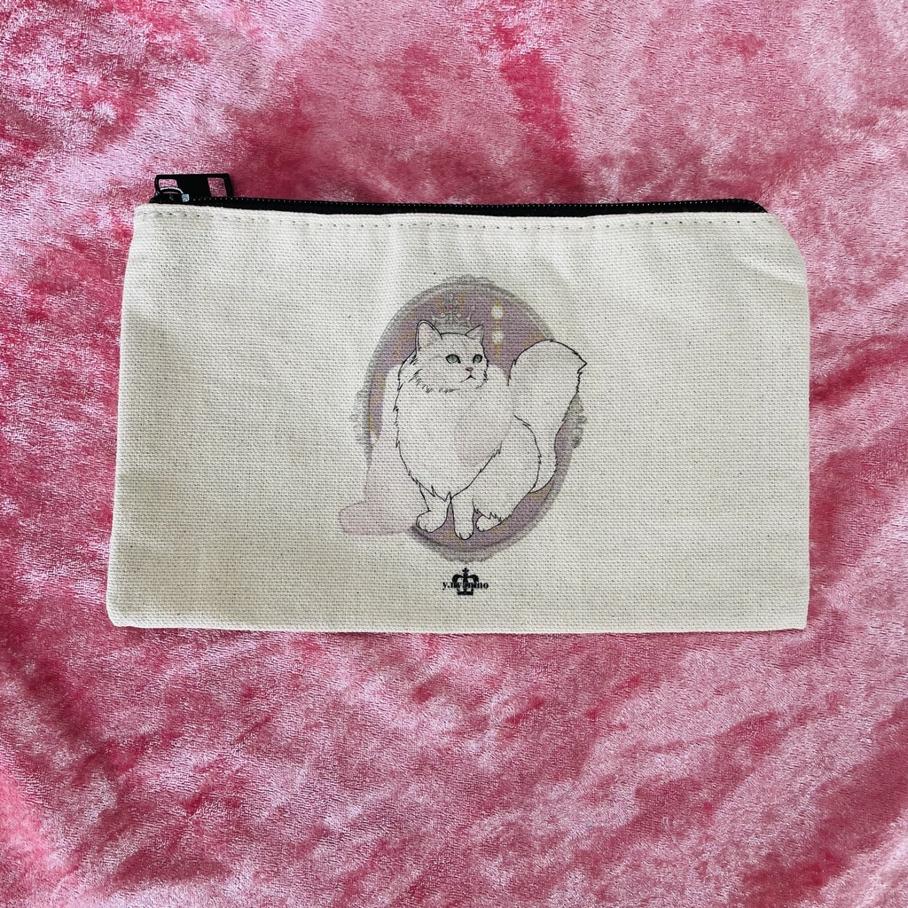 チンチラシルバー in the mirror ポーチ パープル(S)