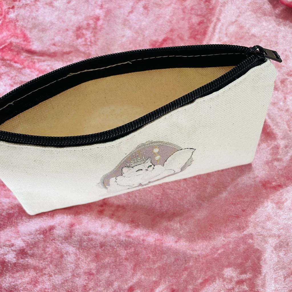 チンチラシルバー in the mirror ポーチ パープル(S)