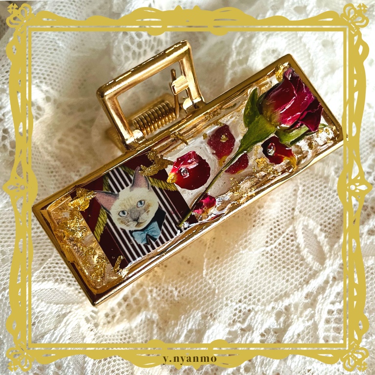 シャム猫ヘアバンス　ゴールド