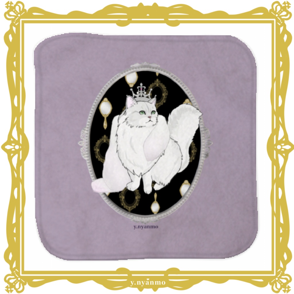 ティアラチンチラ　タオルハンカチ　パープル