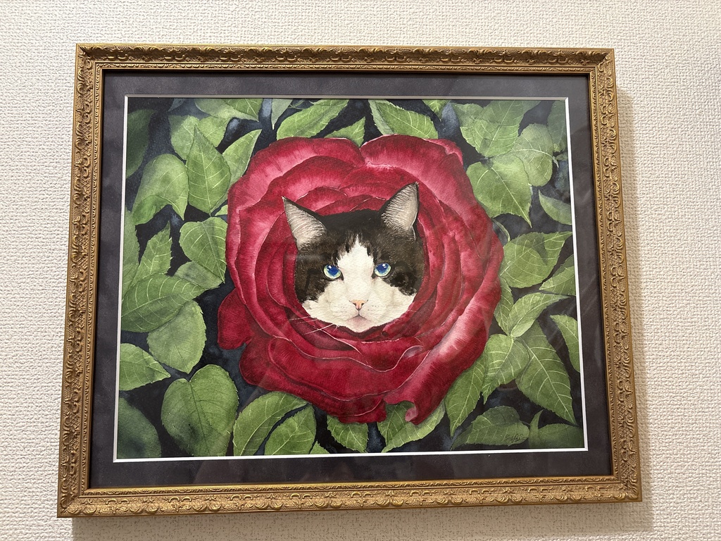 密かに咲き誇る　水彩原画F6サイズ