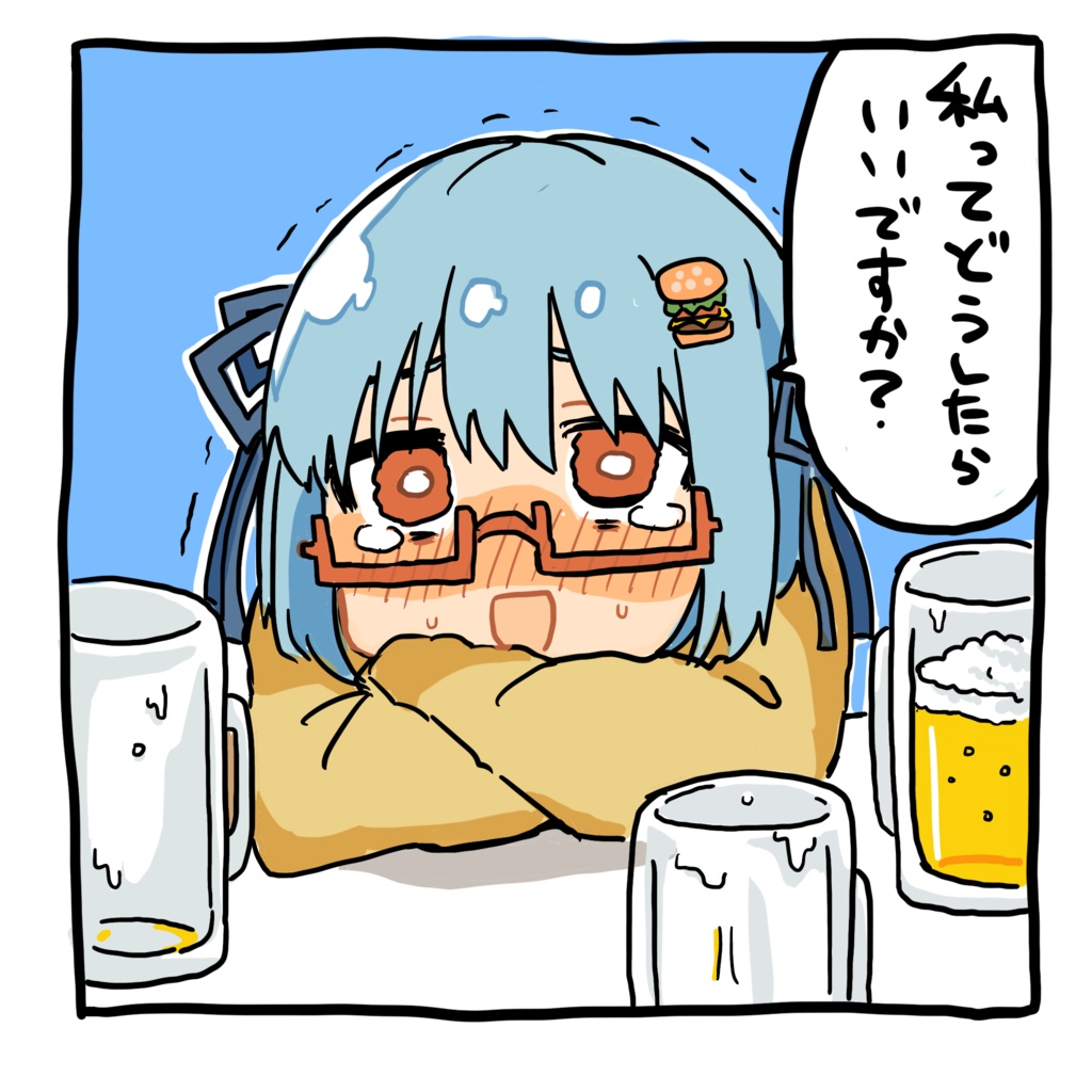 ハンバーガーちゃんシール