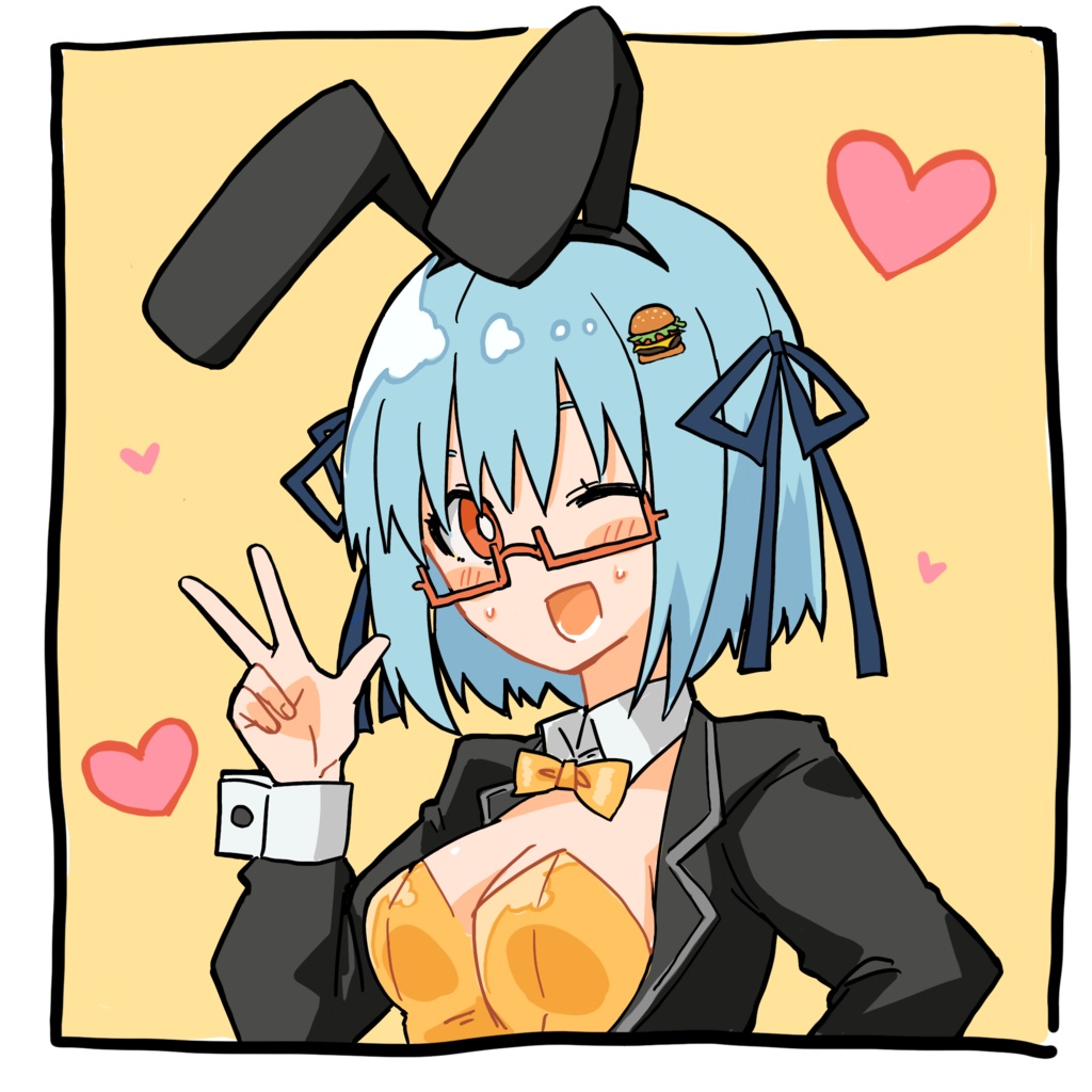 ハンバーガーちゃんシール