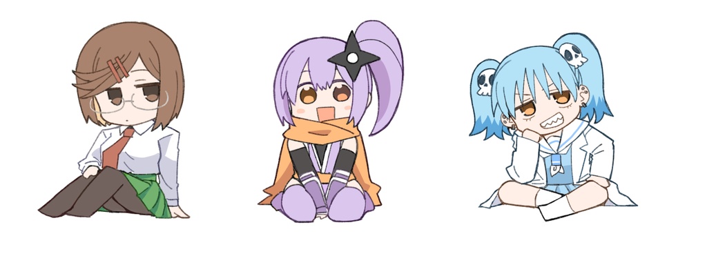 にんころミニアクリルスタンドセット(シール付き)