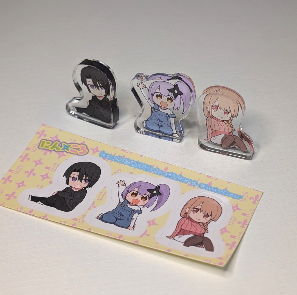 にんころミニアクリルスタンドセット２（シール付き）
