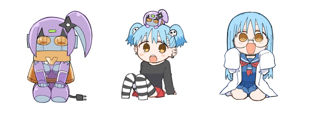 にんころミニアクリルスタンドセット3(シール付き)